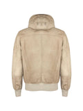 VOLFAGLI suede hooded jacket