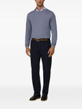 Boggi Milano crew-neck jumper in merino wool cashwool® mouliné