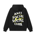 Anti Social Social Club Yellow Bolt Circle Logo Black Hoodie